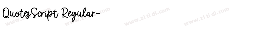 QuotesScript Regular字体转换
